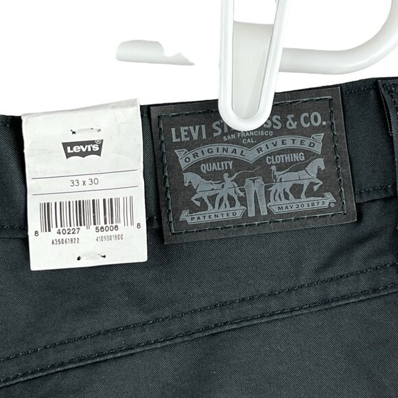 NWT Levi's Women's Black Relaxed Pants Size 33x30 High Rise Tapered Leg Stretch - Picture 5 of 12